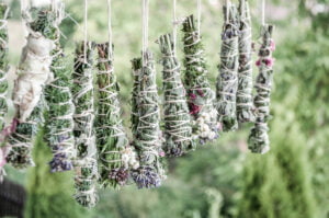 Smudge Sticks Dried Herbs Bound in Bundles